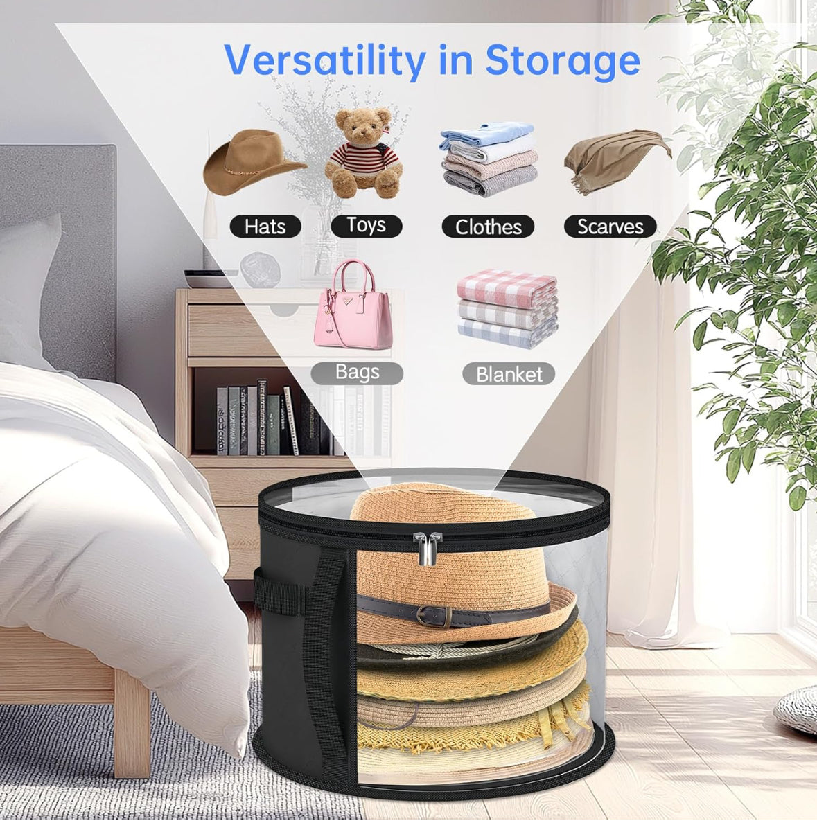 Oversized Clear Hat Storage Bag