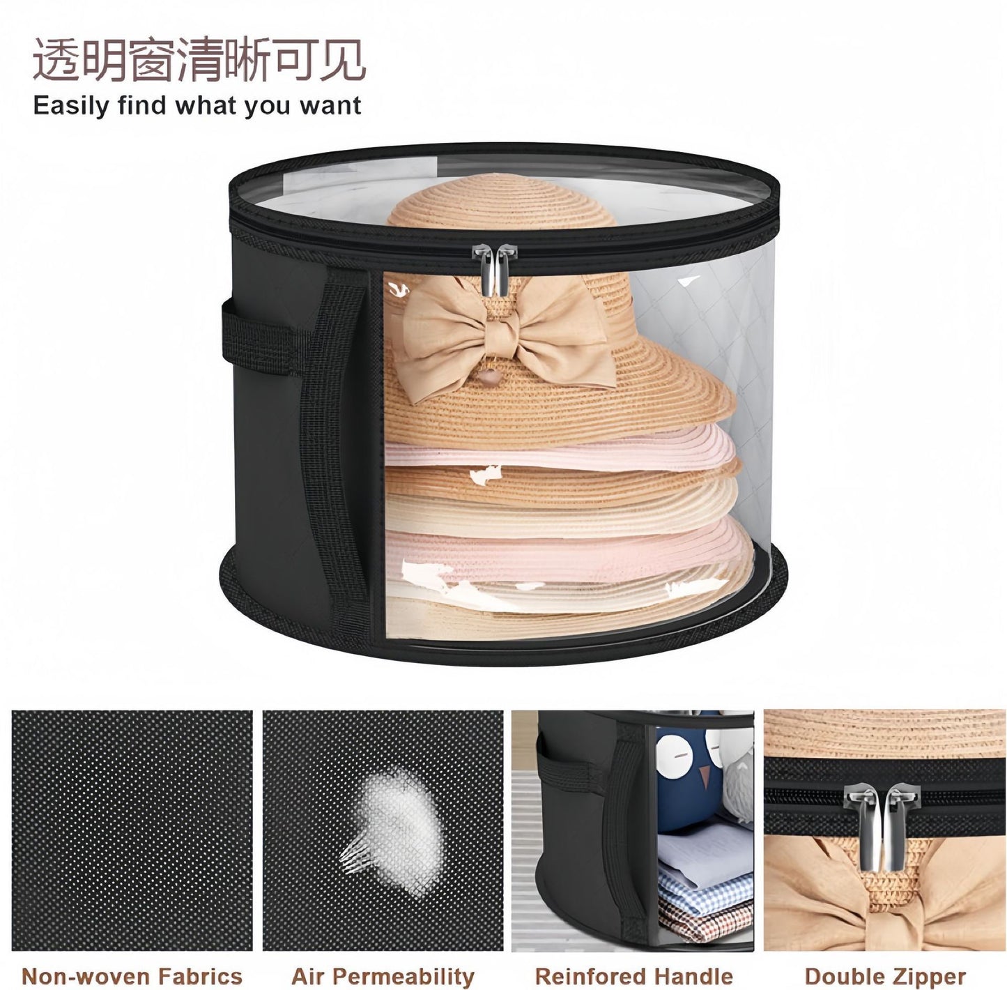 Oversized Clear Hat Storage Bag