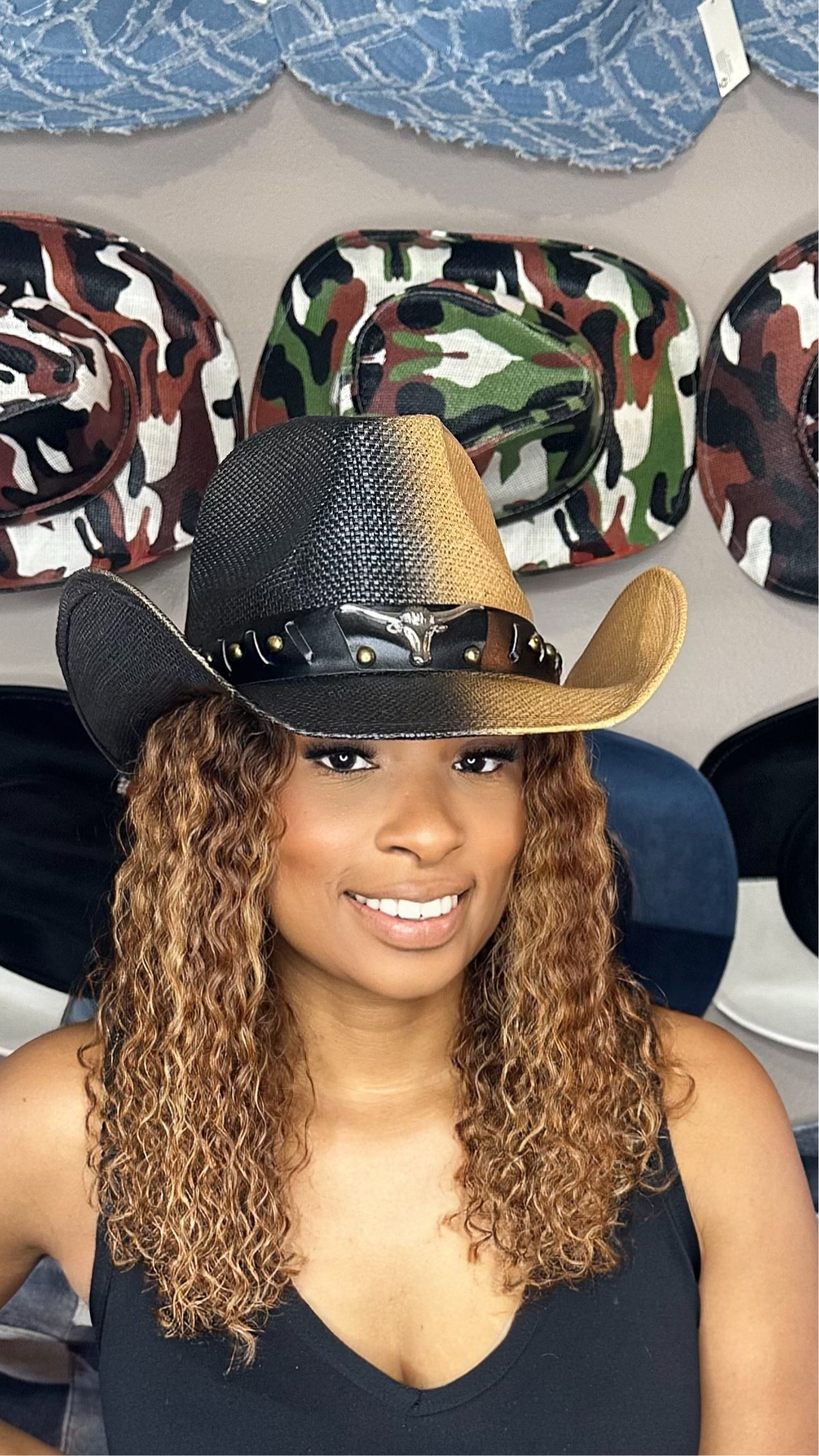 Split Dye Structured Longhorn Cowboy Hat
