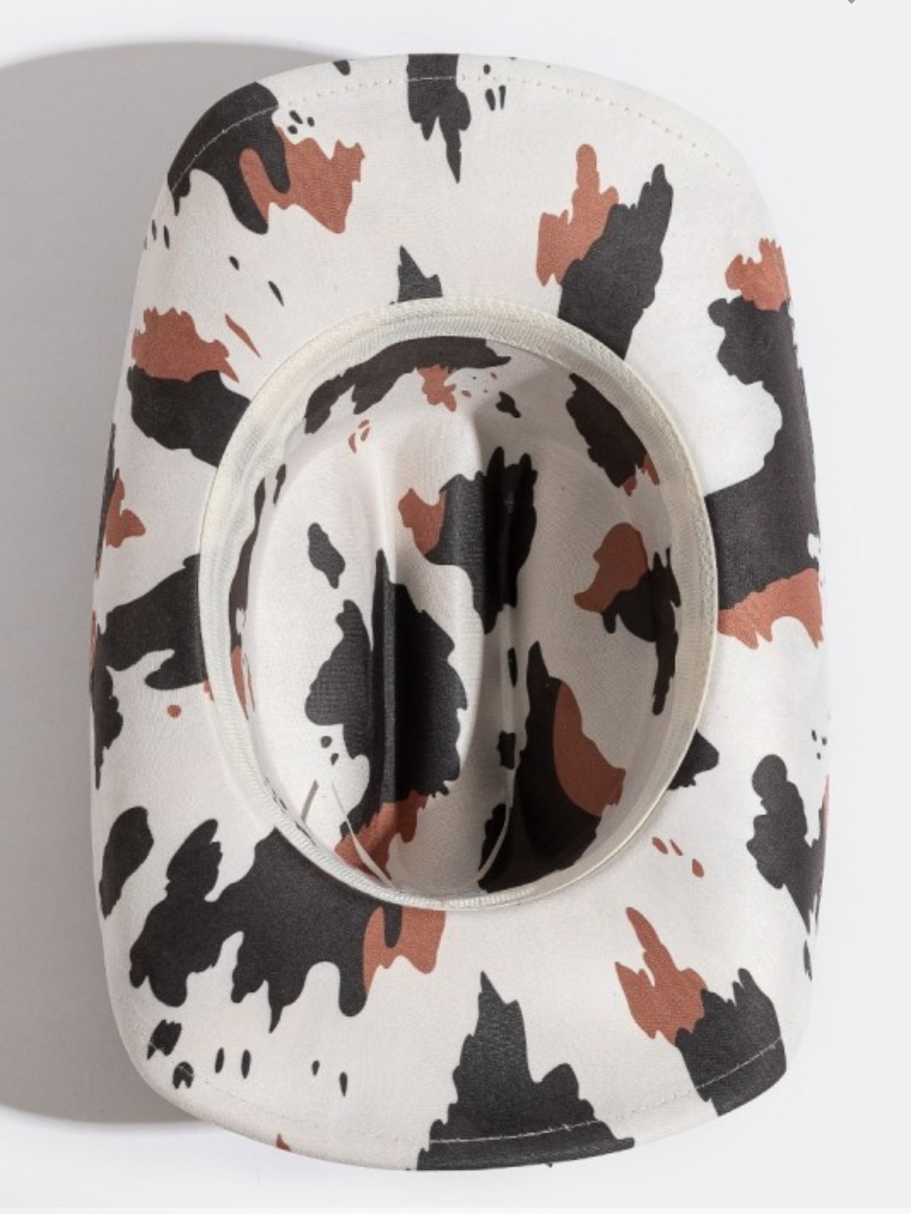 Western Bull Head Strap Cow Print Cowboy Hat