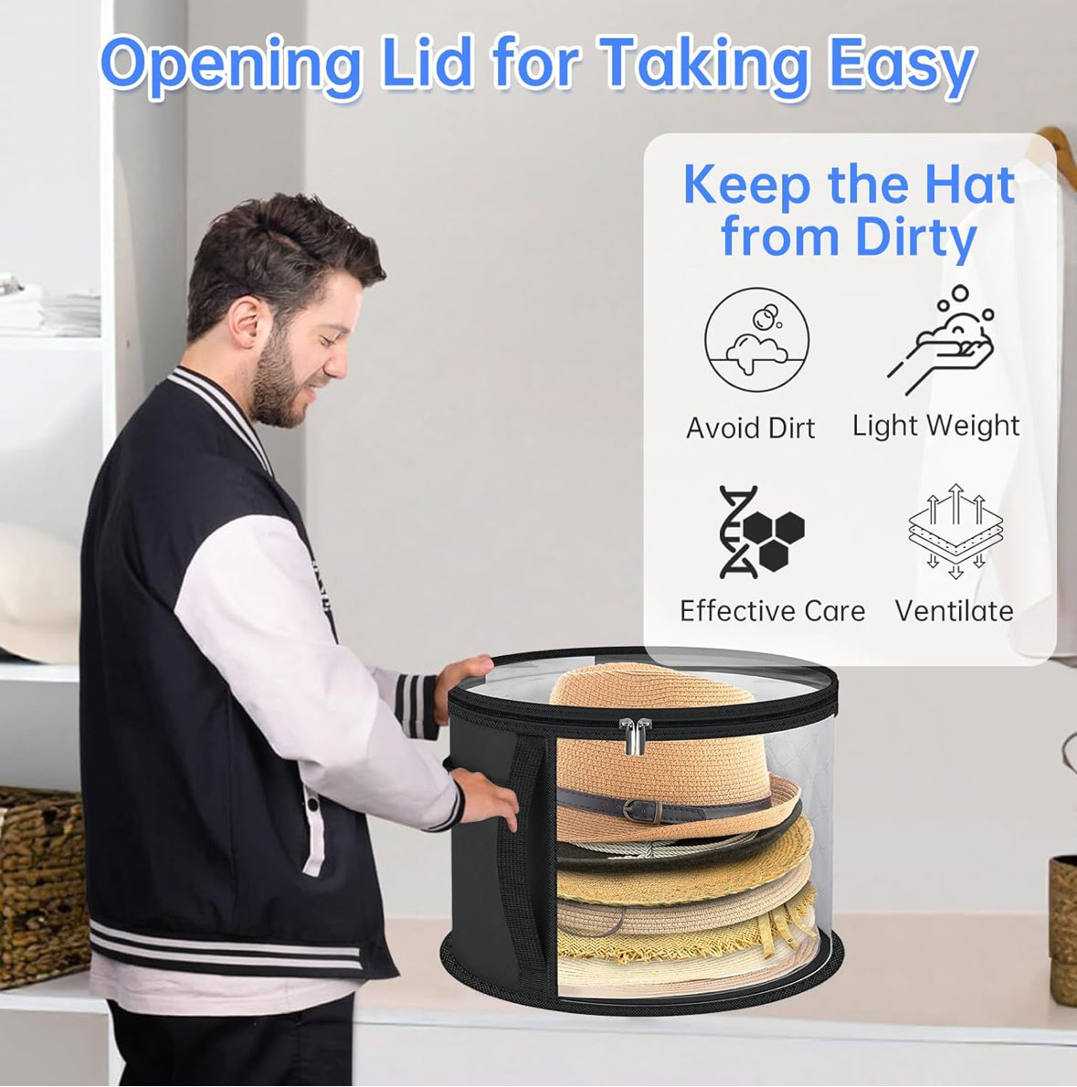 Oversized Clear Hat Storage Bag