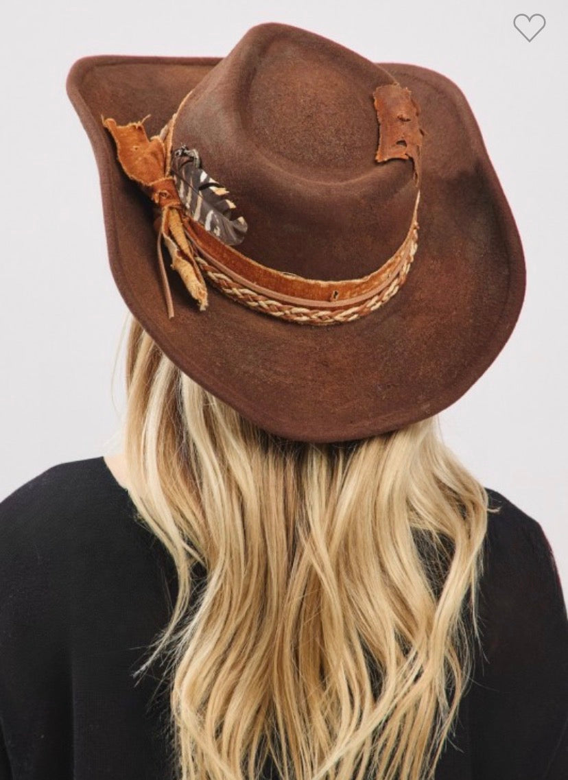 Vintage Versatile BROWN Shapeable Cowgirl & Fedora Hat