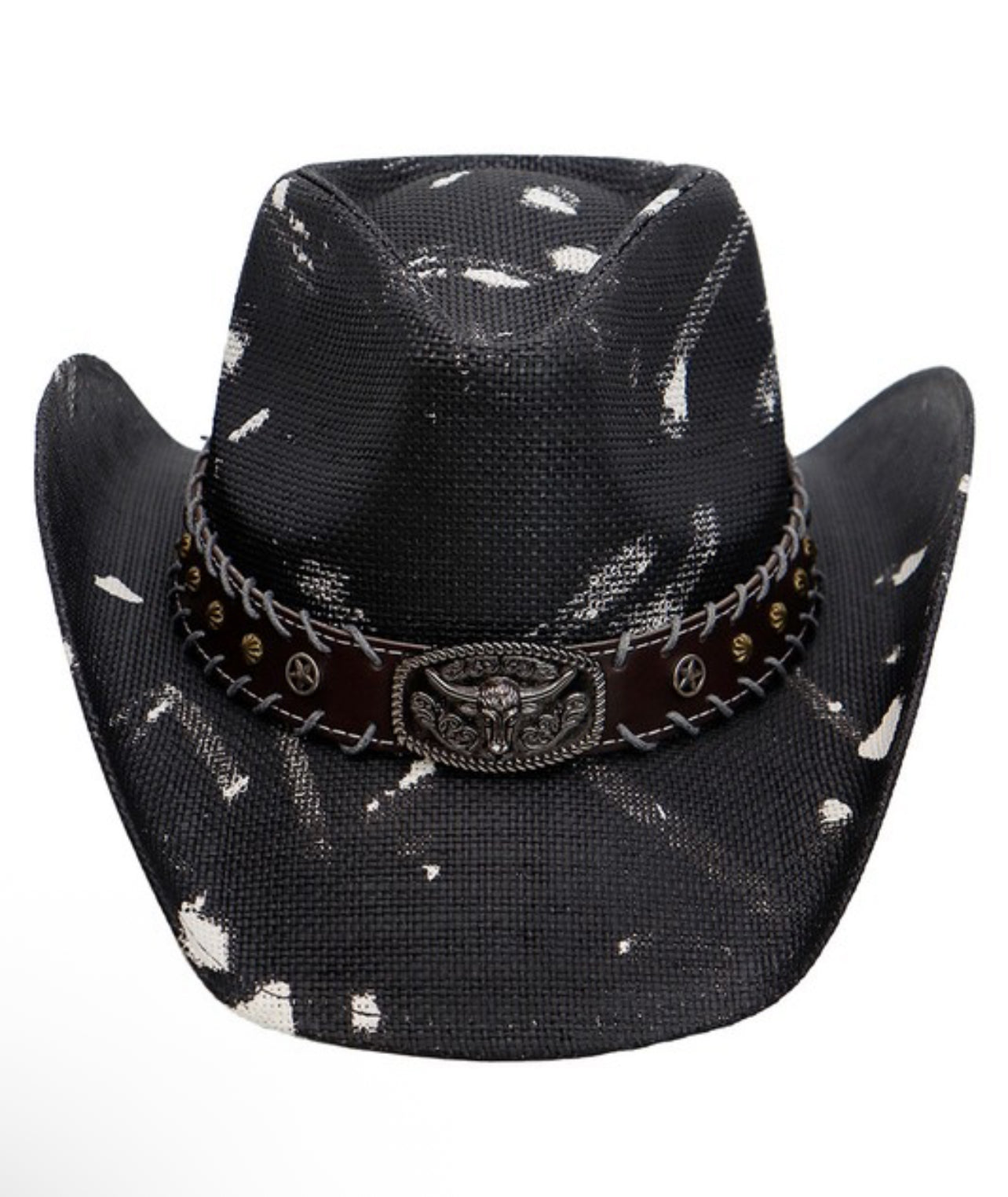 Longhorn Cowboy Hat Size Straw Material Perfect for out doors fits up to 60cm
