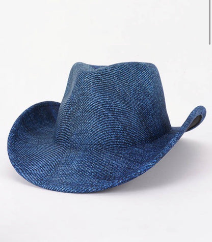 Cotton Denim Print Cowboy Hat