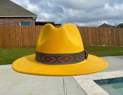 Fedoras Solid Color Modern Colors Unisex Stylish blue trim accessory