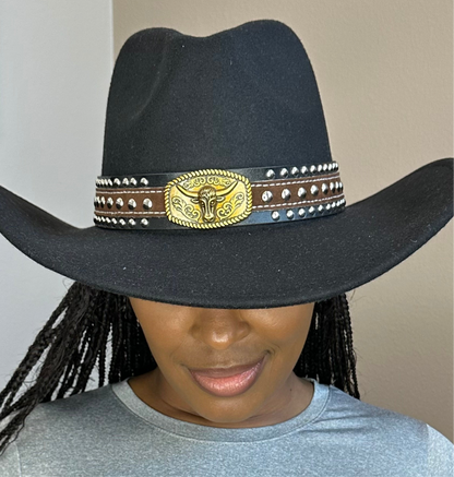 Bronco Band ACCESSORY for Hats Cowboy Style Hats and Fedoras