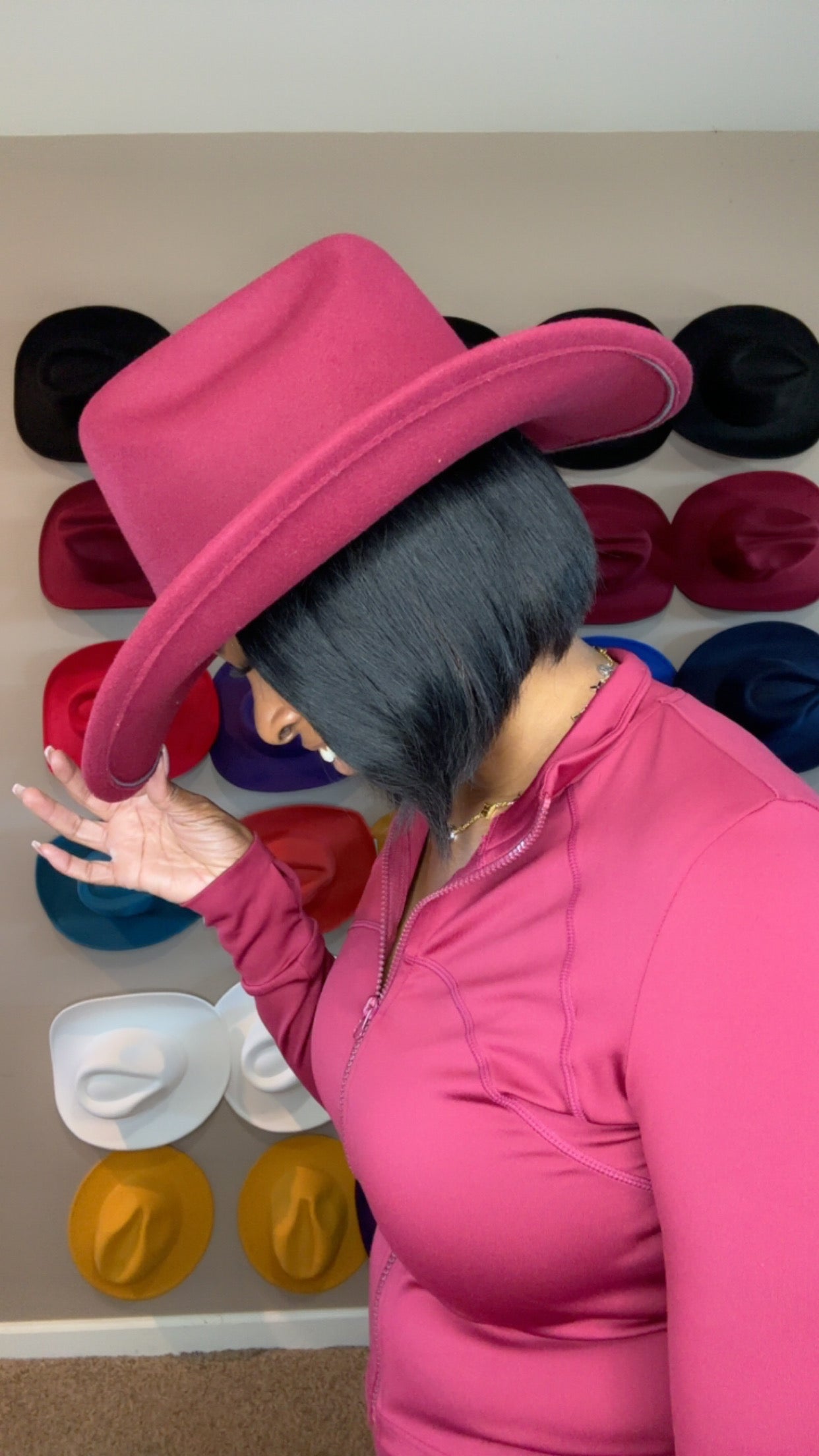 Bold Brim Cowboy Hat Size 60cm XL (Cattleman Crown) Unisex