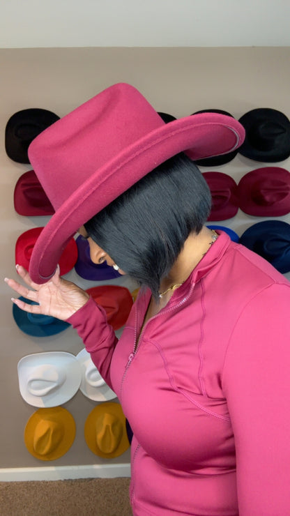 Bold Brim Cowboy Hat Size 60cm XL (Cattleman Crown) Unisex