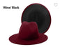 Two Tone Standard Brim Fedora Collection Unisex for Women and Men 58cm