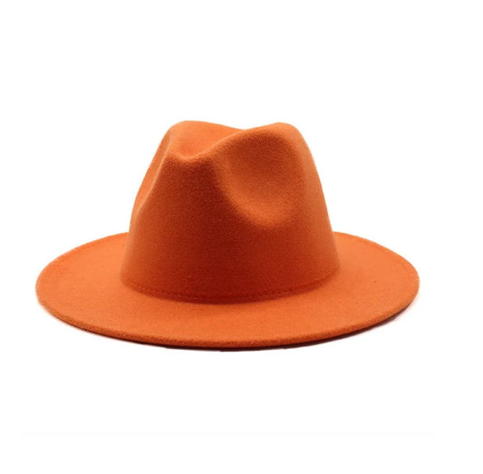 Orange 58cm Fedora  Perfect for Autumn