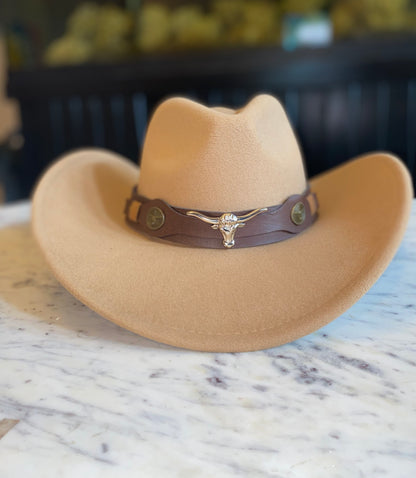Cowboy hat with Brown Accessory  58cm