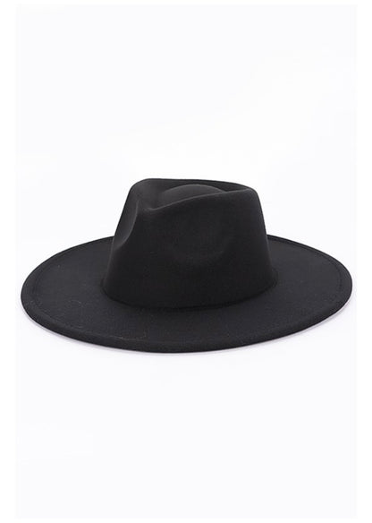 Faux Wool Wide Brim Fedora (Size 58cm)