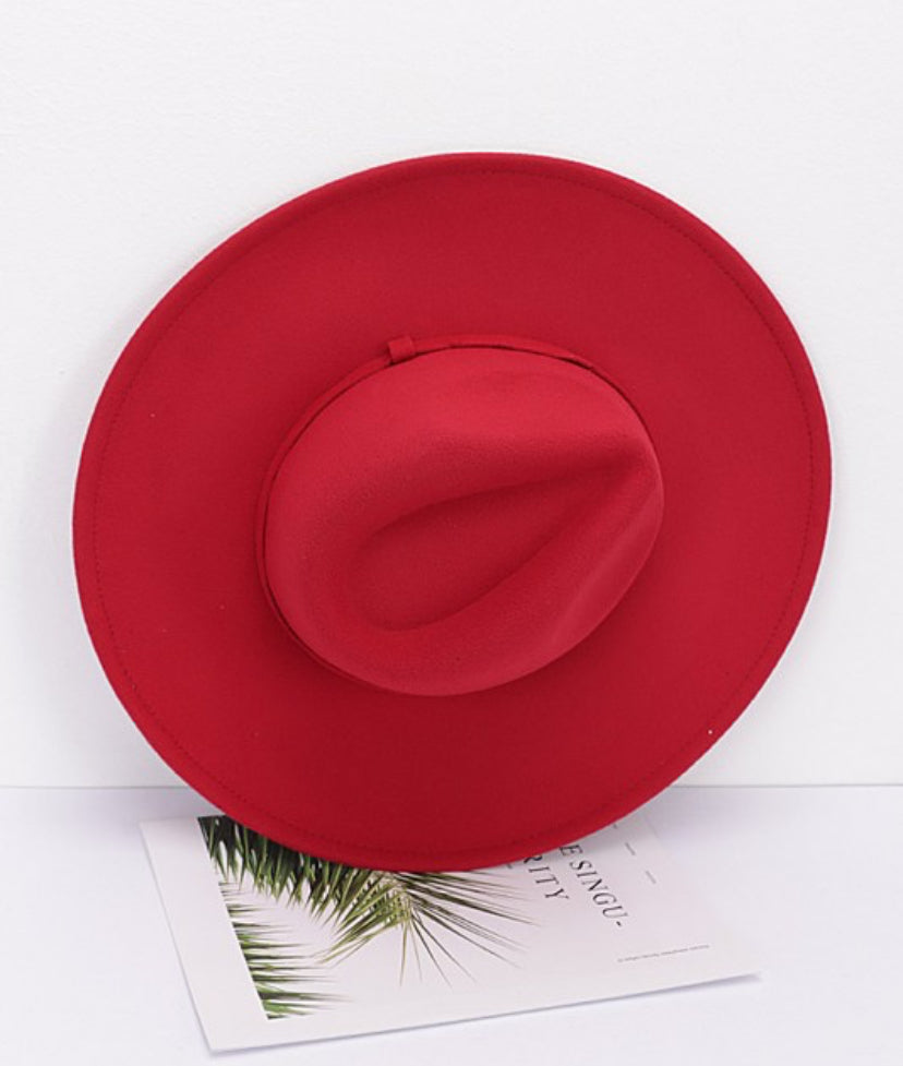 Faux Wool Leo Band Fedora Hat