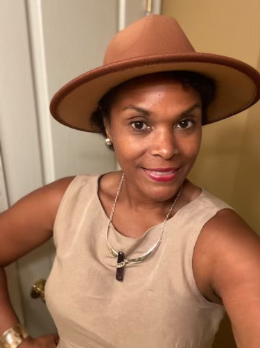 60cm brown ombré fedora