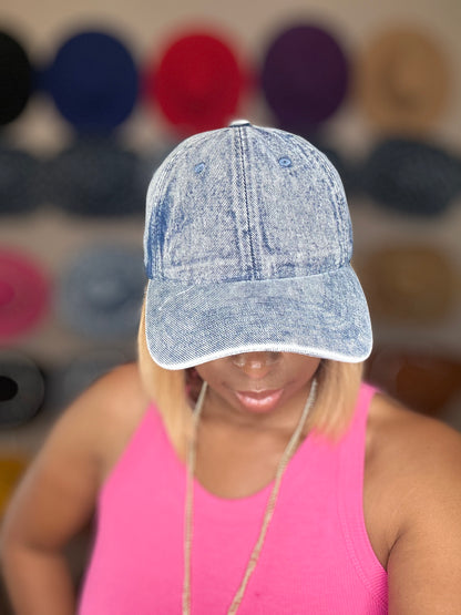 Vintage Denim Stone Wash Cap – Timeless Style for Men & Women