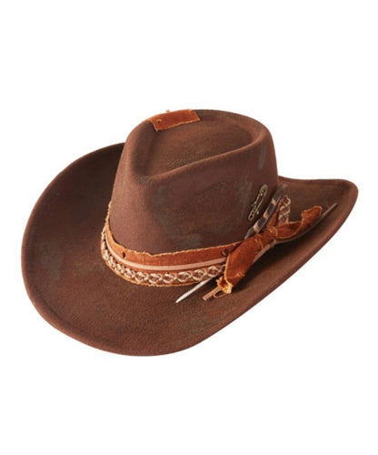 Vintage Versatile BROWN Shapeable Cowgirl & Fedora Hat
