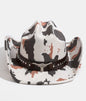 Western Bull Head Strap Cow Print Cowboy Hat