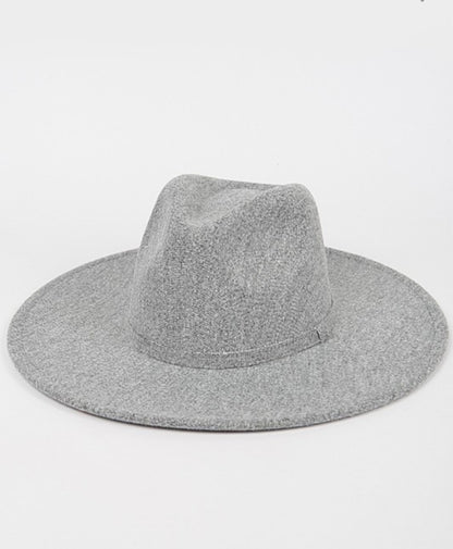 Faux Wool Leo Band Fedora Hat