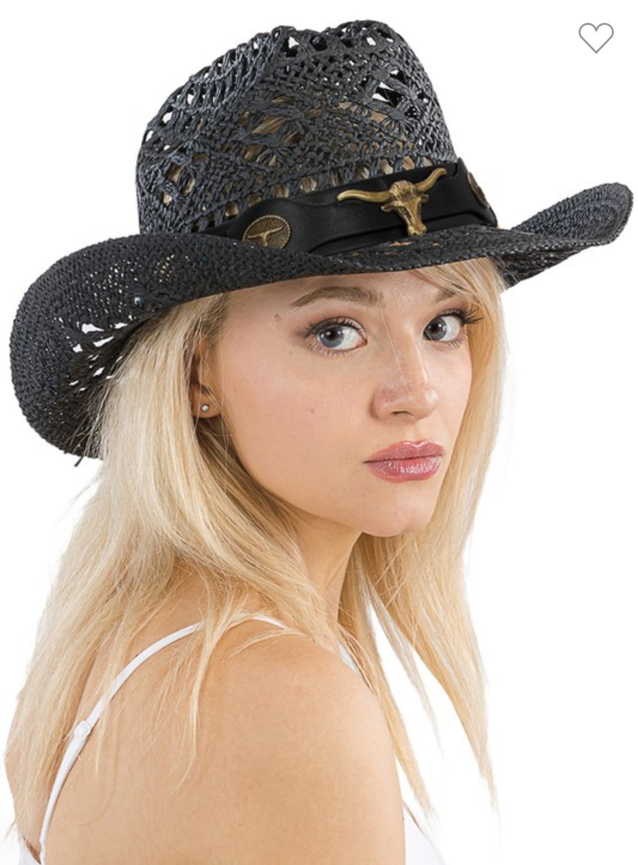 Longhorn Belt Quarterhorse Crochet Cowboy Hat