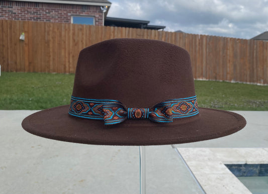 Fedoras Solid Color Modern Colors Unisex Stylish blue trim accessory