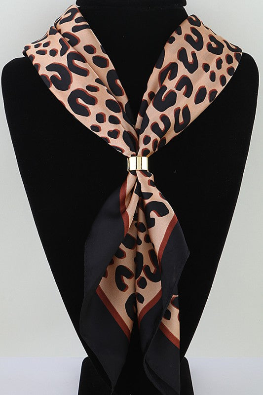 Chic Leopard Scarf Wrap Necklace
