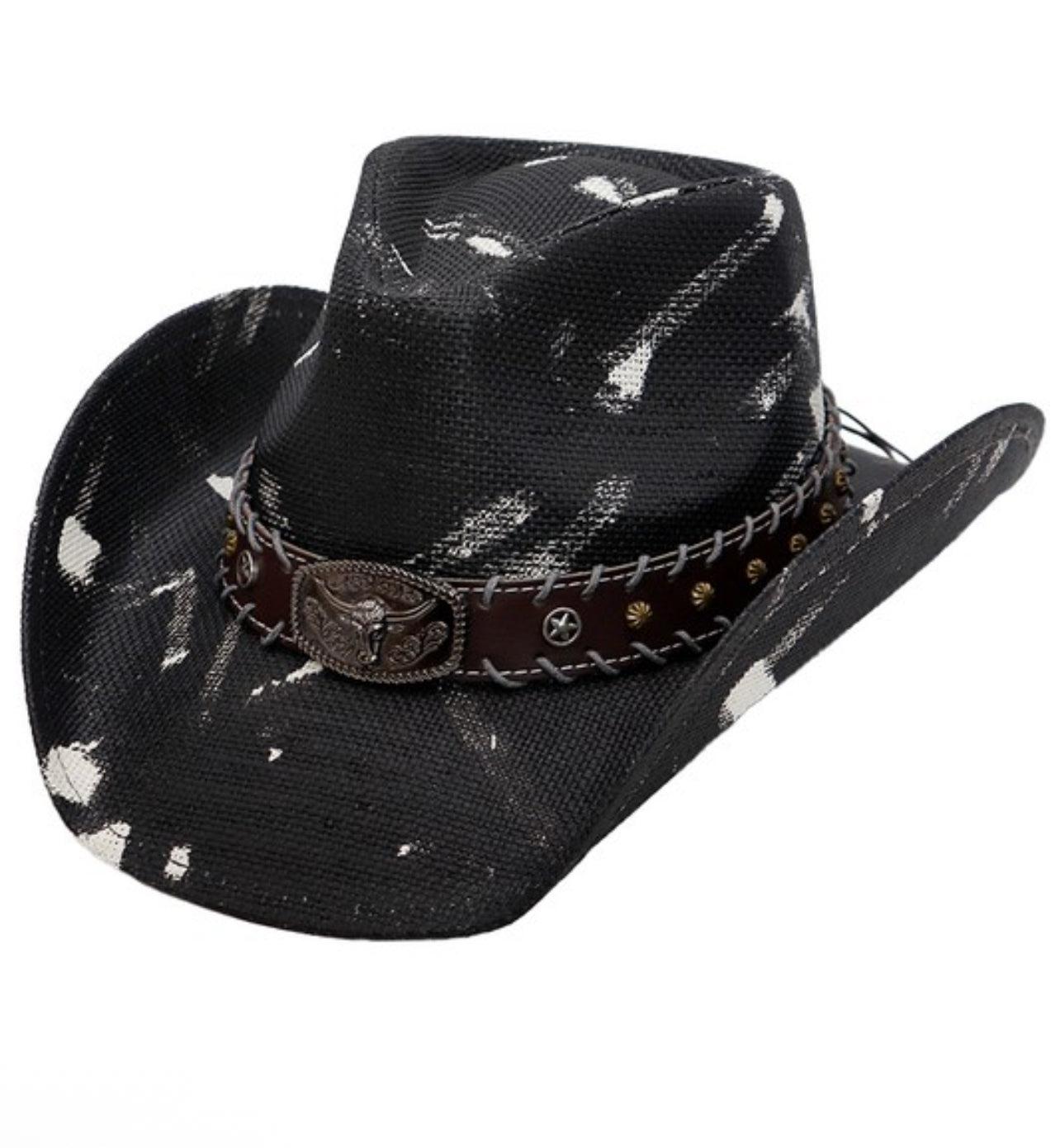 Longhorn Cowboy Hat Size Straw Material Perfect for out doors fits up to 60cm