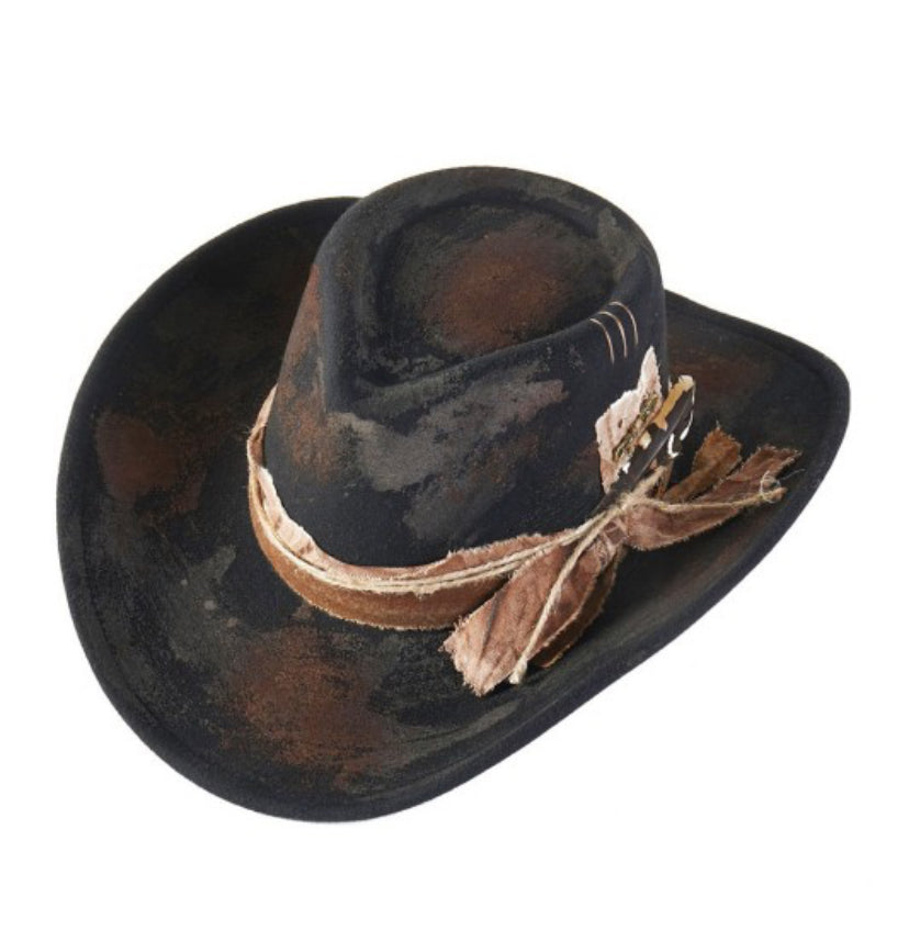 Vintage Versatile BLACK Shapeable Cowgirl & Fedora Hat