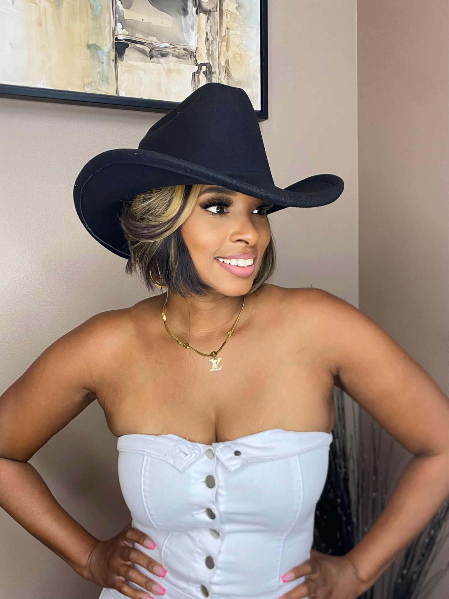 Bold Brim Size 60cm XL Cowboy Hat – Black or White