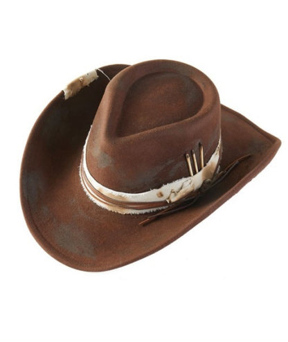 Brown match stick Vintage Versatile Shapeable Cowgirl & Fedora Hat