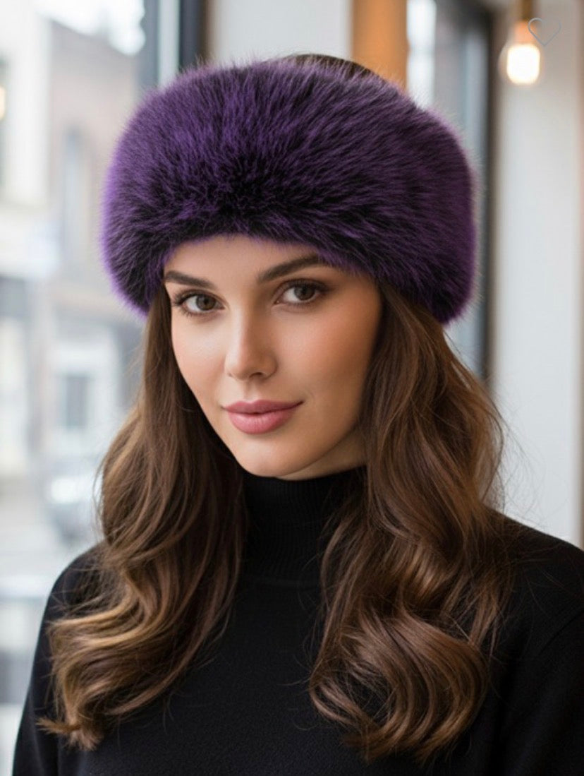 Elegant Faux Fur Winter Headband Earmuff