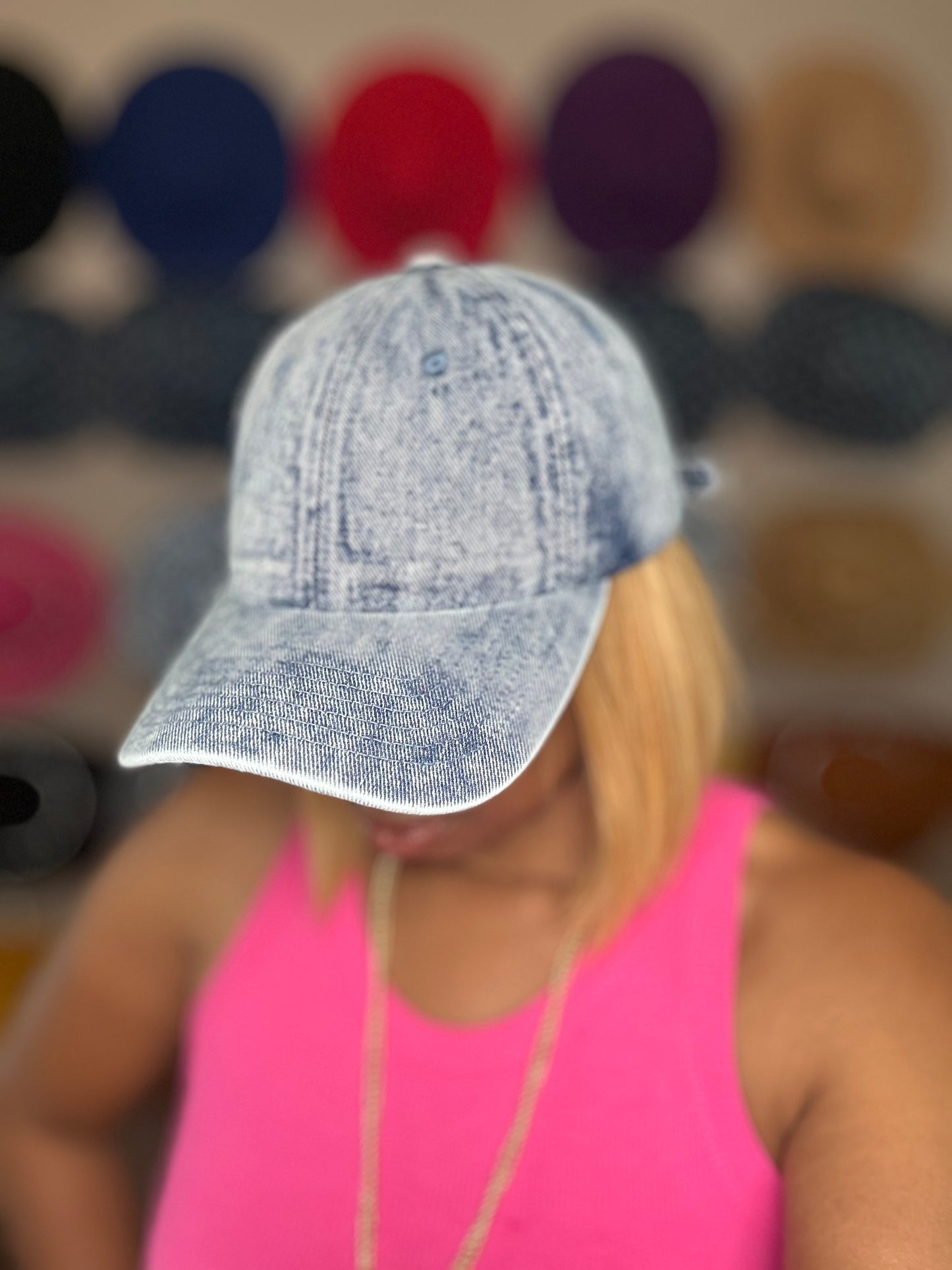 Denim Stone wash Cap