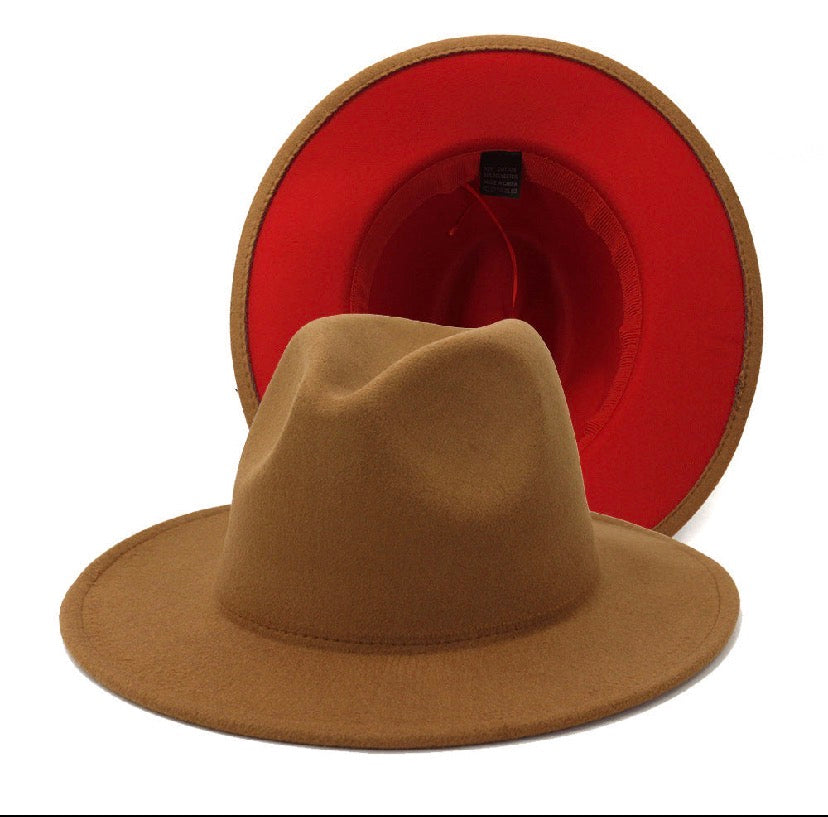 58cm Two tone fedora trio with hat storage bag