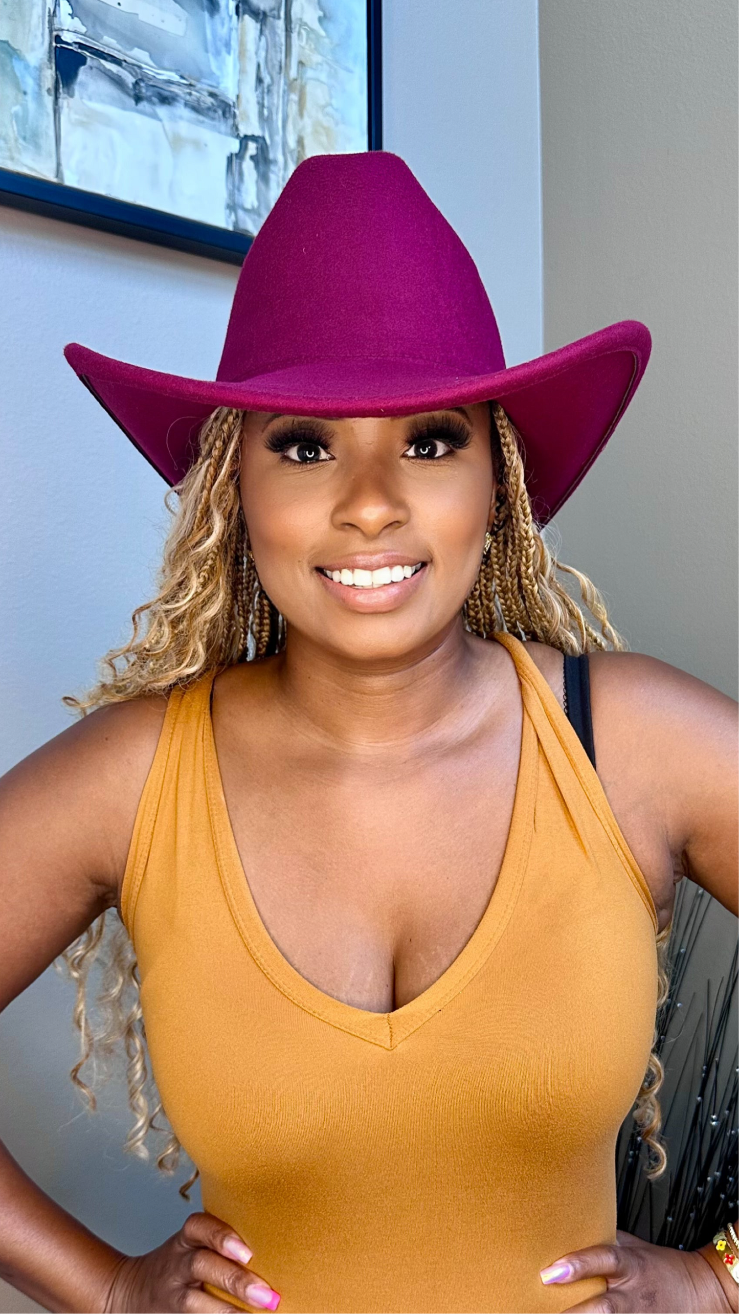 Bold Brim Cowboy Hat Size 60cm XL (Cattleman Crown) Unisex 7 colors available