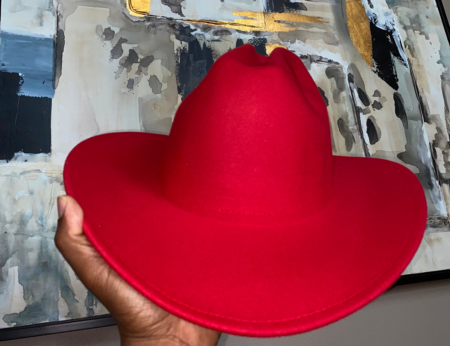 Bold Brim Cowboy Hat Size 60cm XL (Cattleman Crown) Unisex