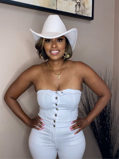 Bold Brim Size 60cm XL Cowboy Hat – Black or White