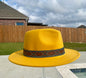 Fedoras Solid Color Modern Colors Unisex Stylish blue trim accessory