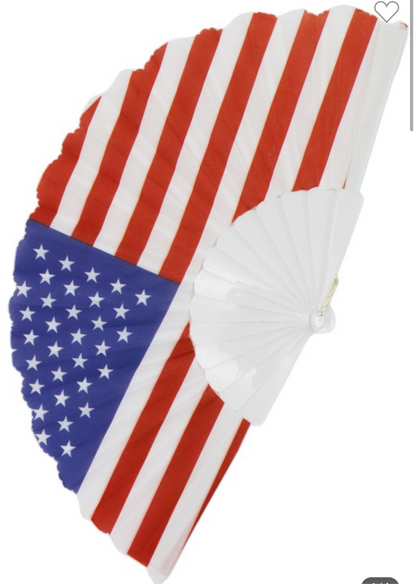 Mini Red White and Blue hand held Fans