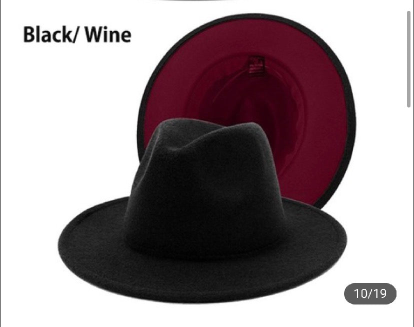 58cm Two tone fedora trio with hat storage bag