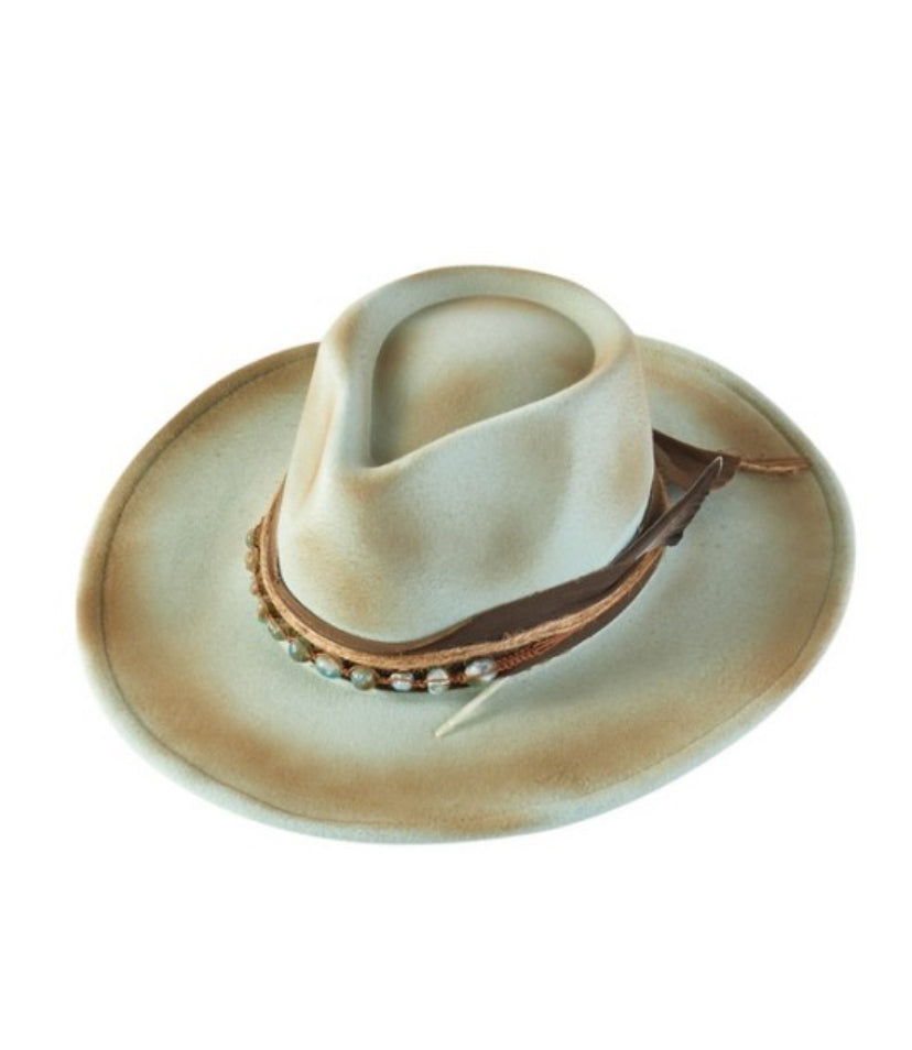 Mint Vintage Versatile Shapeable Cowgirl & Fedora Hat