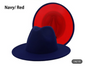 Red Bottom Fedora Collection Standard Brim Unisex for Women Men 58cm