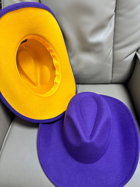 Purple mustard bottom cowboy hat 58 cm & 60cm