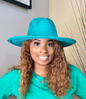 Classic Faux Suede Wide Collection Unisex Fedora Hats Size 60cm Extra Large w/o accessory
