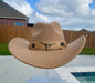 Stylish tan 58cm cowboy hats