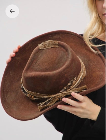 Vintage Versatile BROWN Shapeable Cowgirl & Fedora Hat