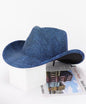 Cotton Denim Print Cowboy Hat