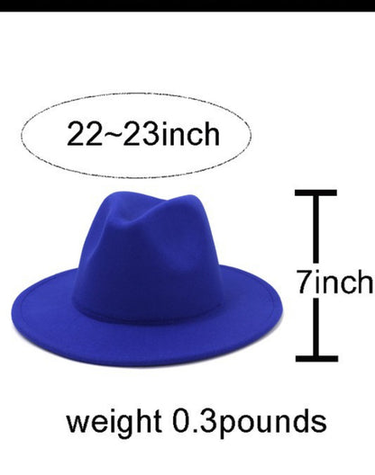 Red Bottom Fedora Collection Standard Brim Unisex for Women Men 58cm