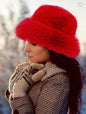 Faux fur style plush bucket hat