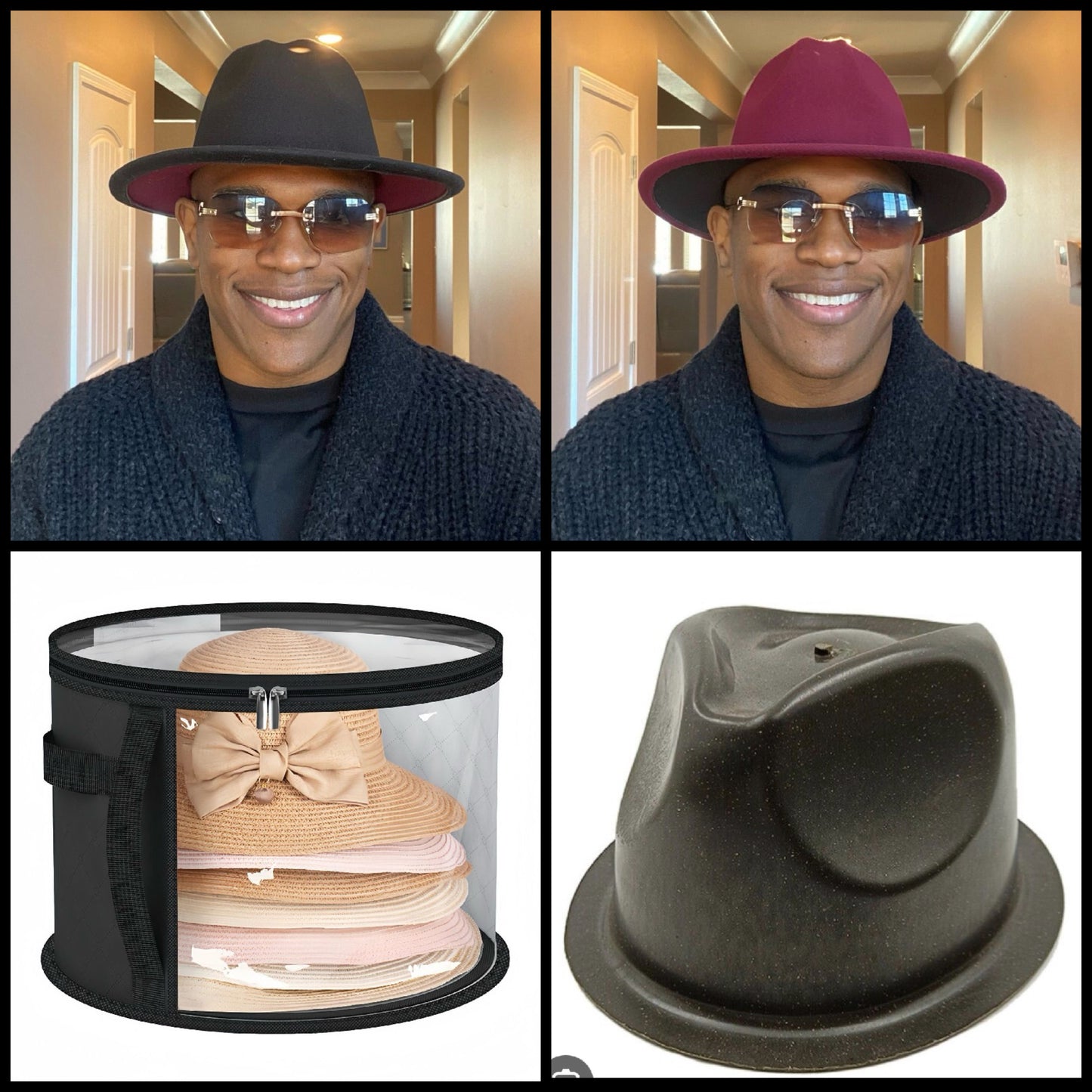 Unisex 58cm fedora set