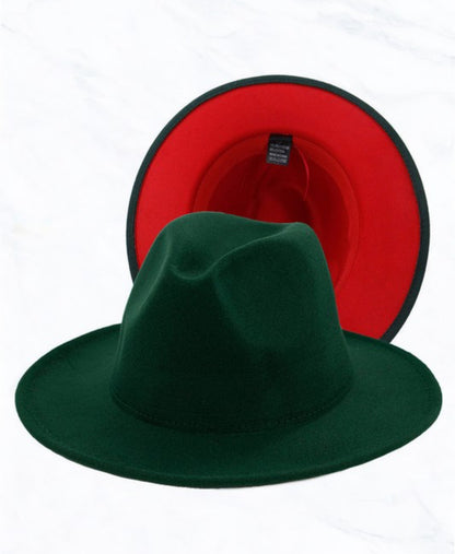Red Bottom Fedora Collection Standard Brim Unisex for Women Men 58cm