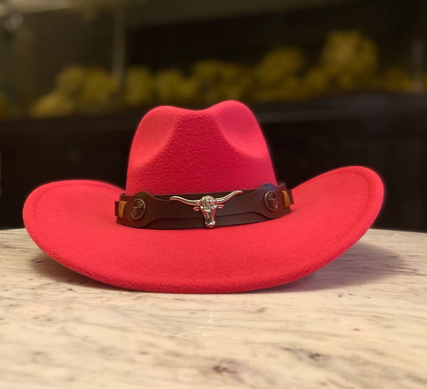 Cowboy hat with Brown Accessory  58cm